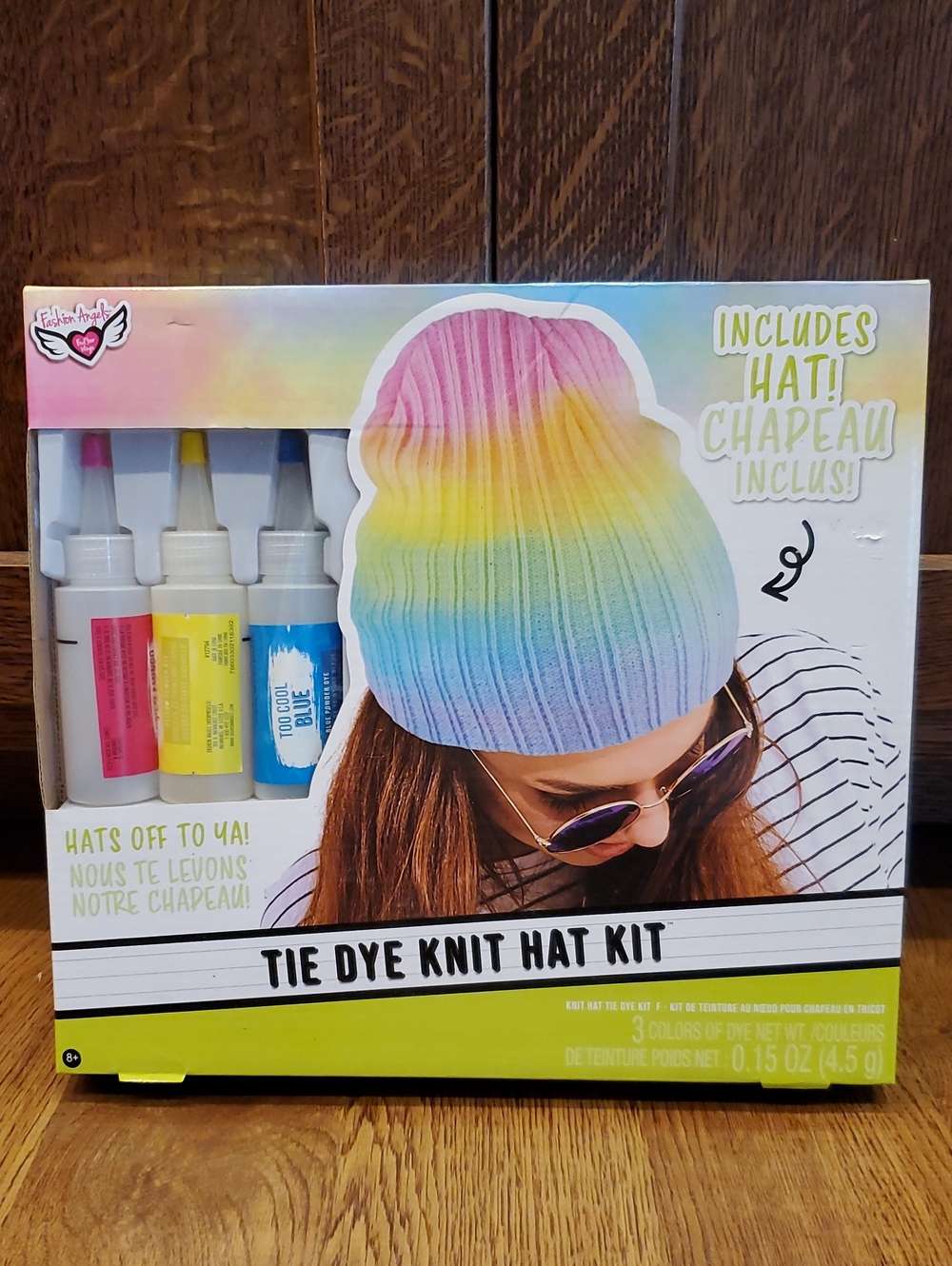 Fashion Angels Tie Dye Knit Hat Kit - Rainbow Colors NEW/ SEALED